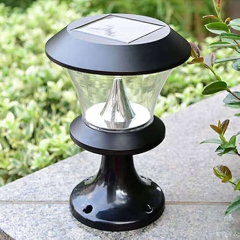 Amazon IP55 Waterproof Solar Outdoor Post Light Round LED Modern Simple Fence Cap Light Traditional Post Cap Light For Patio Garden Fence Lawn Pathway Driveway Front E27 Edison Color 
