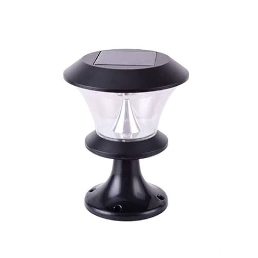 Amazon IP55 Waterproof Solar Outdoor Post Light Round LED Modern Simple Fence Cap Light Traditional Post Cap Light For Patio Garden Fence Lawn Pathway Driveway Front E27 Edison Color 