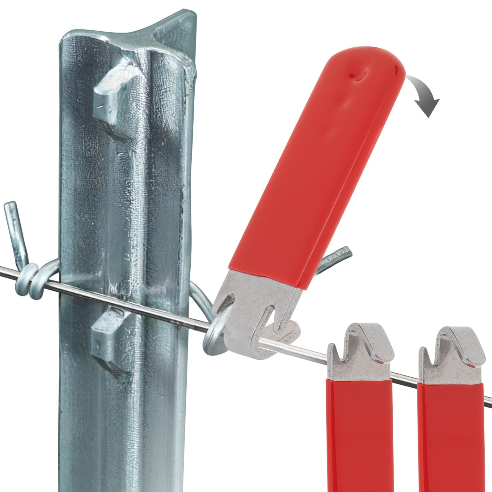 Amazon Jikbeed T Post Clip Tool Fence Wire Twisting And Fencing Tool With Red Rubber Coated Handle Easy To Use And Time Saving 2 Pcs Patio Lawn Garden