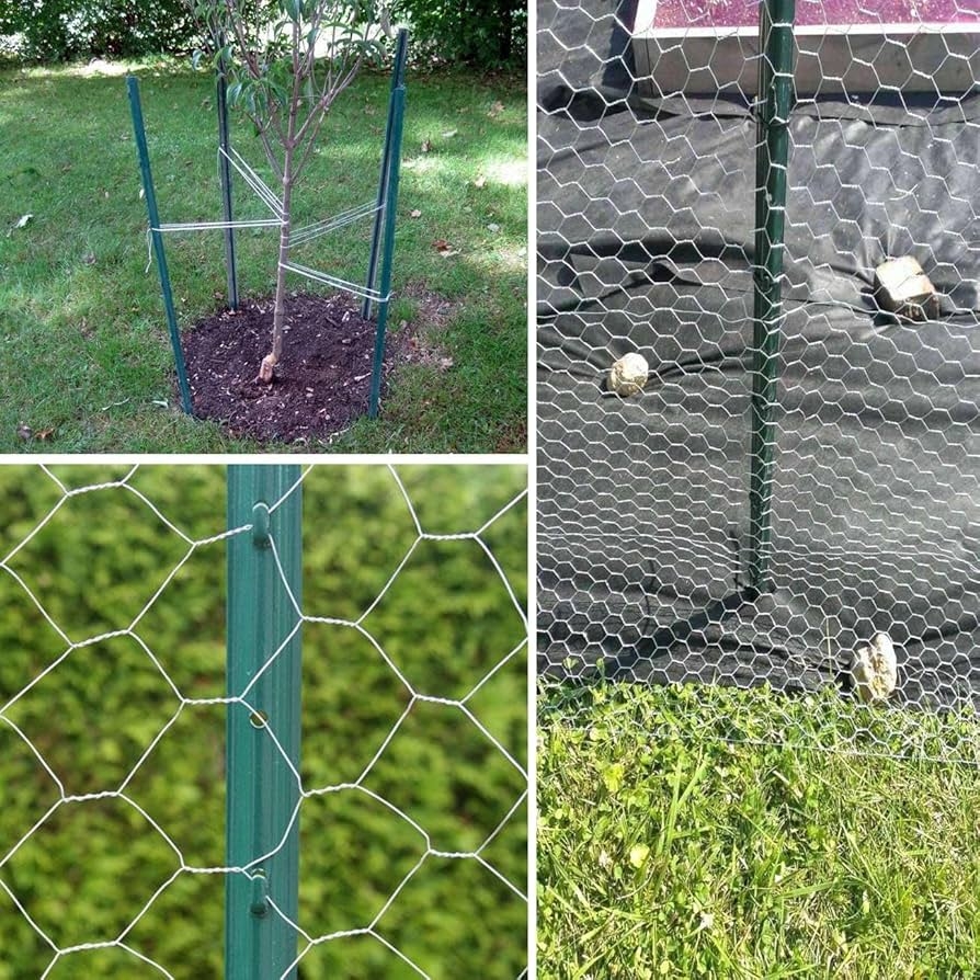Amazon Metal Fence Post Green 3 Feet Pack Of 10 For 24 Inch High Garden Welded Wire Fence U Channel Steel Garden Post Patio Lawn Garden