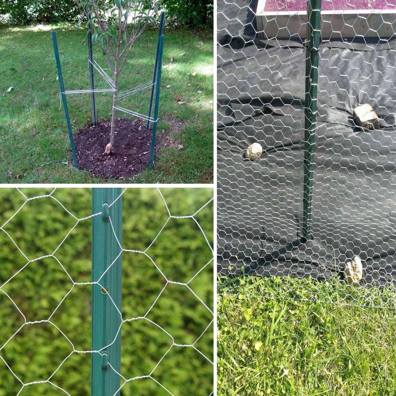 Amazon Metal Fence Post Green 4 Feet Pack Of 5 For 36 Inch High Garden Welded Wire Fence U Channel Steel Garden Post Patio Lawn Garden