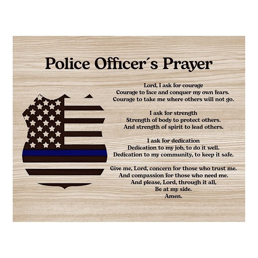 printable police officer prayer