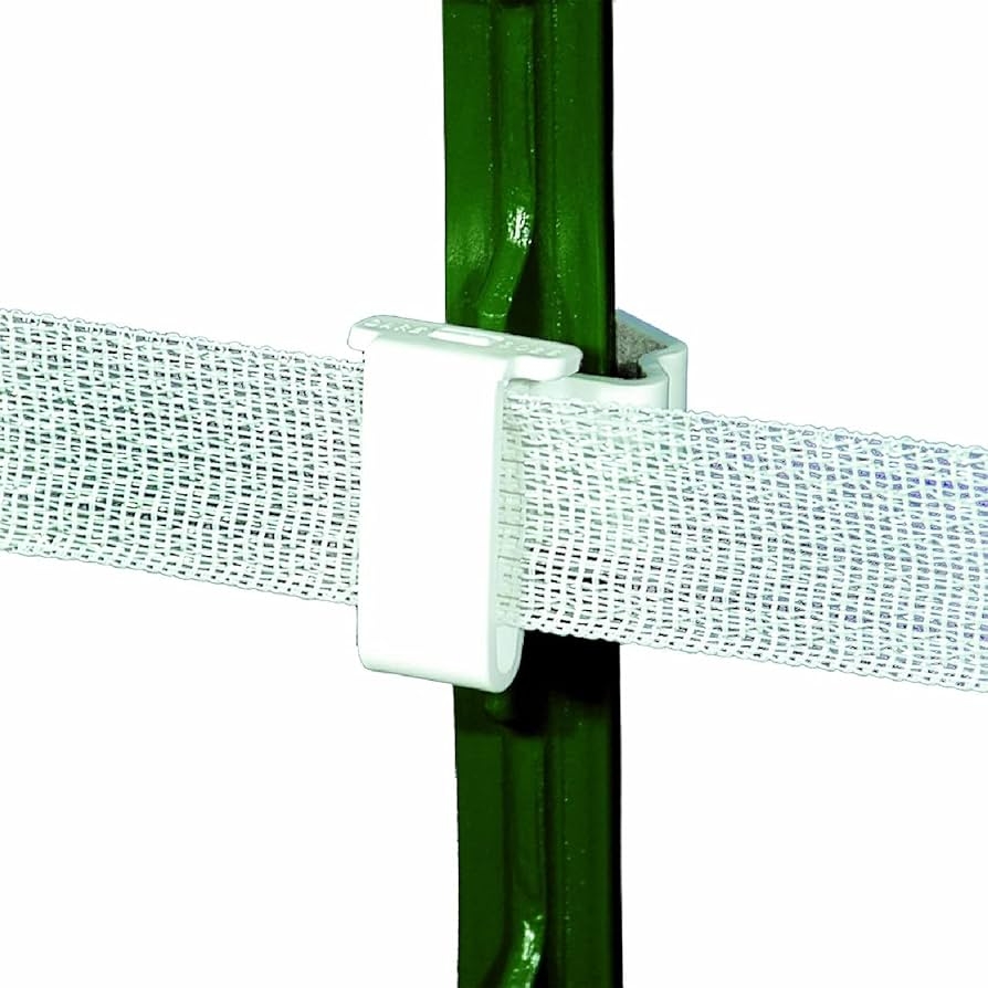 Amazon Powerfields Safe Fence White T Post Polytape Insulator TP 25 Electric Fence Insulators 25 Pieces Agricultural Fence Accessories Patio Lawn Garden