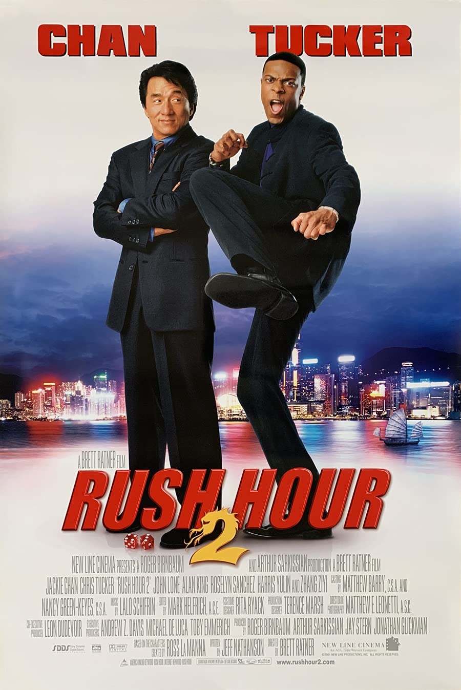 Amazon RUSH HOUR 2 MOVIE POSTER 2 Sided ORIGINAL INTL FINAL 27x40 JACKIE CHAN CHRIS TUCKER Posters Prints