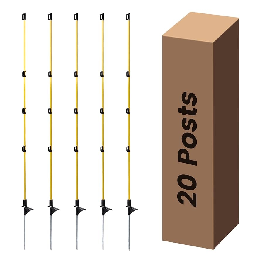 Amazon Toriexon Fiberglass Fence Posts 46 20 PCS Step In Electric Fence Posts Step in Temporary Electric Fence Posts For Patio Garden Lawn Patio Lawn Garden