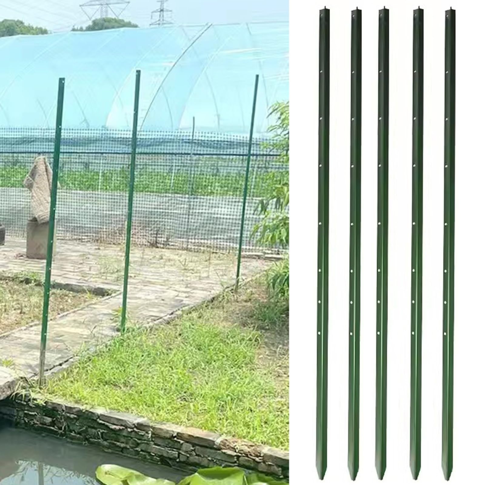 10 ft metal fence post