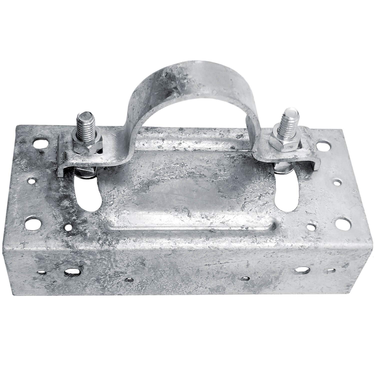 Amazon Wood To Round Steel Fence Post Adapter Galvanized Steel Clamp Adjustable Rust Resistant Patio Lawn Garden