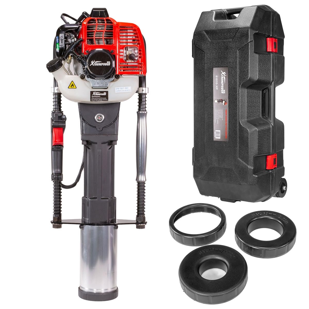 Amazon XtremepowerUS 52cc Gas Powered T Post Driver Fence Post Driver Gasoline Piling 2 Stroke Engine EPA Certificated W Storage Case Tools Home Improvement
