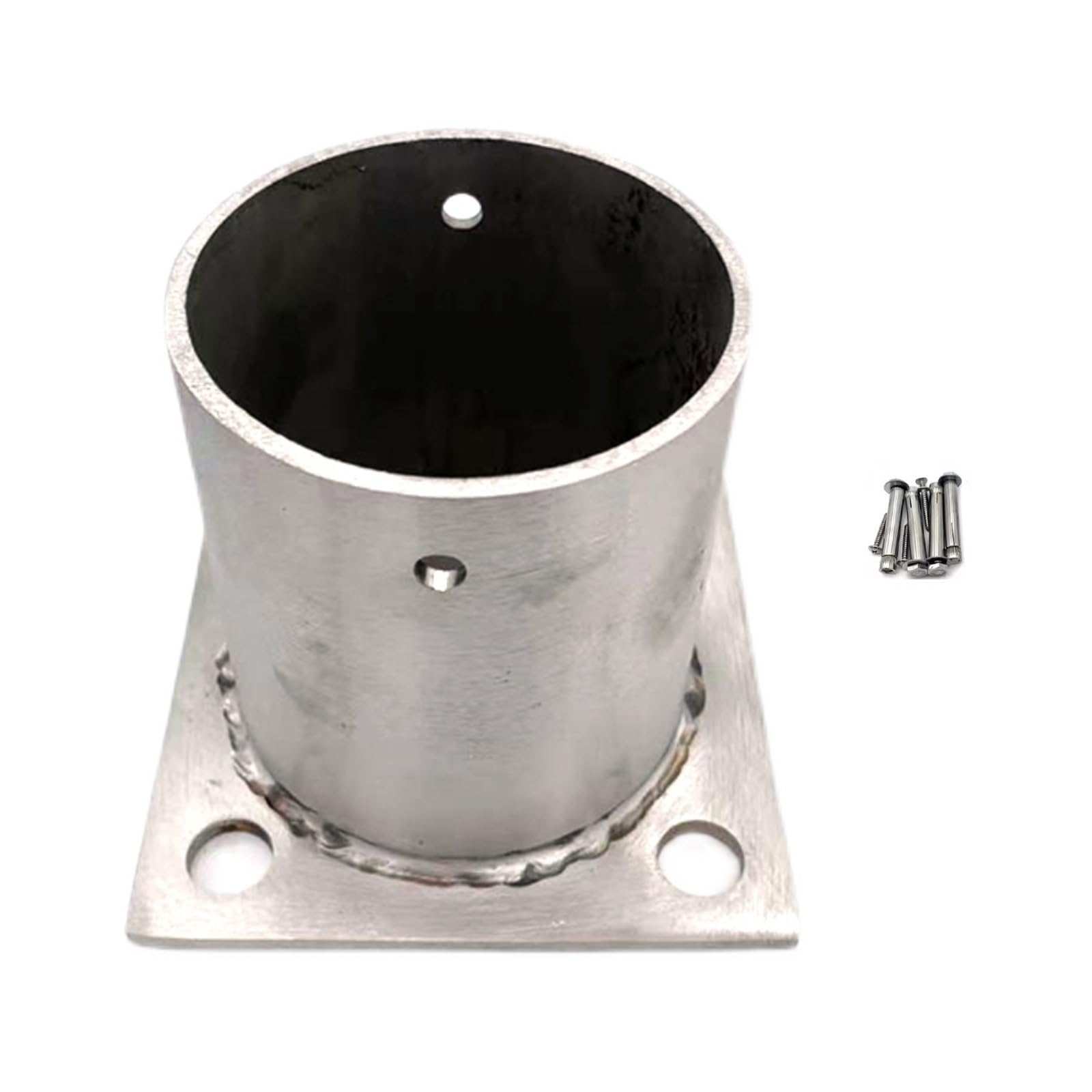 Amazon ZAQYCM Round Post Base Bracket 60 70 80 90 100 120 150 MM Fence Post Base Plates Stainless Steel For Pergola Gazebo Porch Railing Decking Complete Kit Size Dia 100mm 3 9 In 