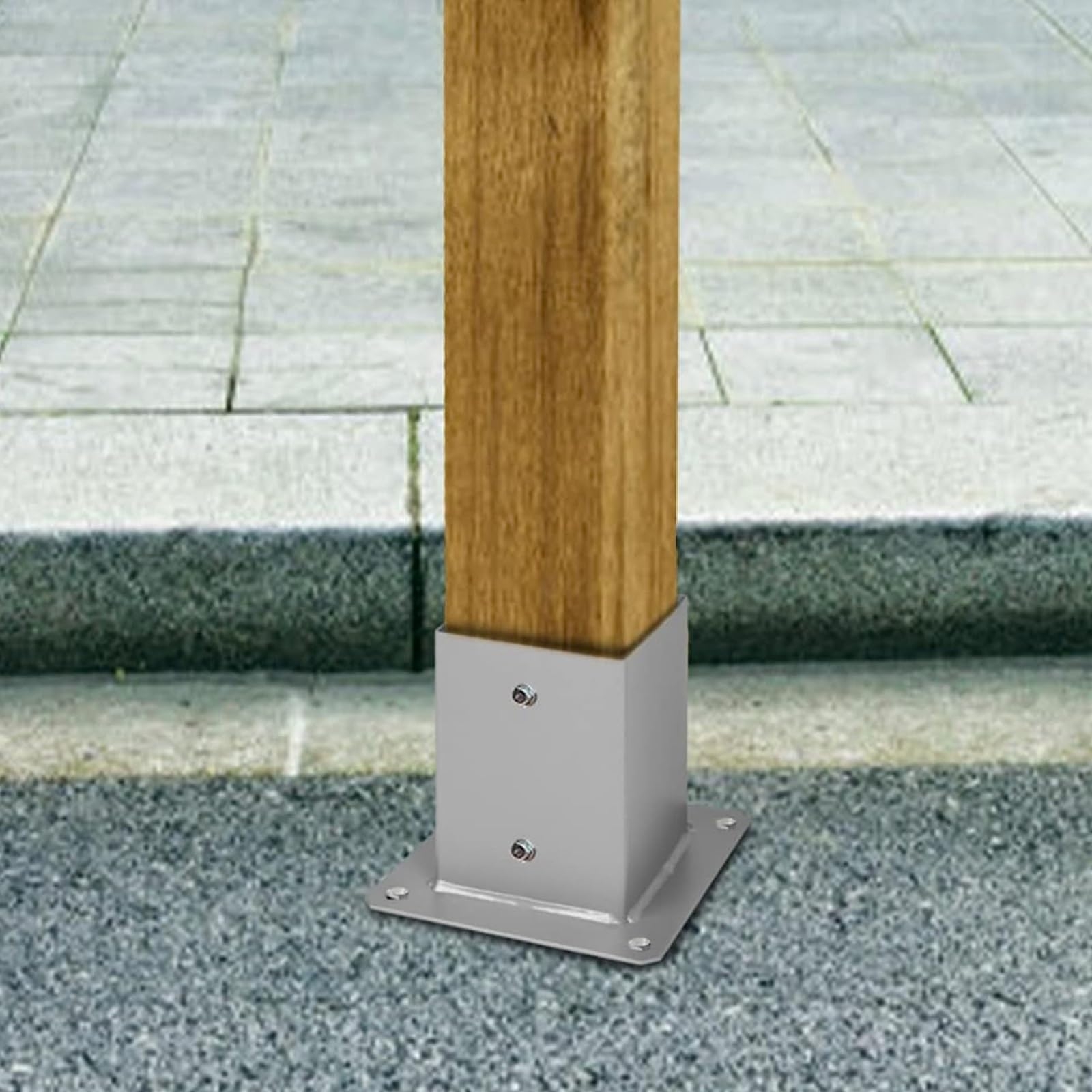 Amazon ZAQYCM Square Post Base Wood To Concrete 4x4 6x6 8x8 Fence Post Anchor For Pergola Gazebo Yard And Garden Fencing Stainless Steel Porch Post Bracket With Fittings Size 2x2 In 50x50
