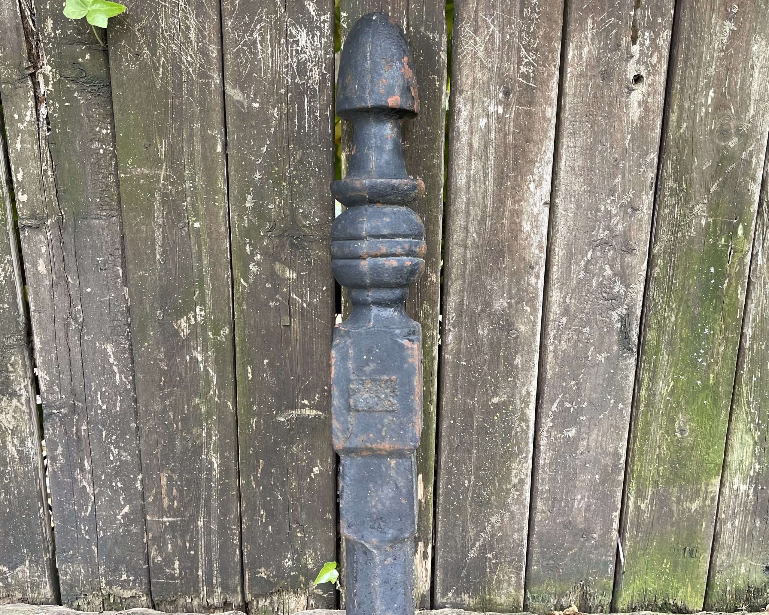 wrought iron fence post