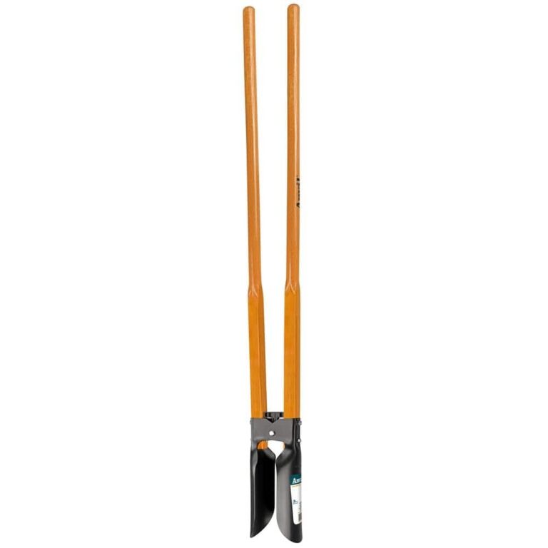 Anvil 47 In L Wood Handle Steel Post Hole Digger 77568 948 The Home Depot