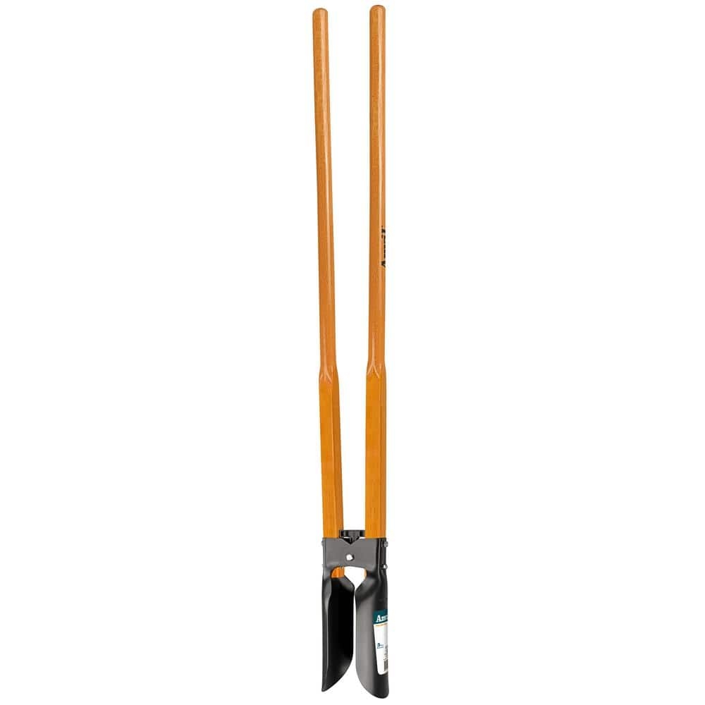 Anvil 47 In L Wood Handle Steel Post Hole Digger 77568 948 The Home Depot