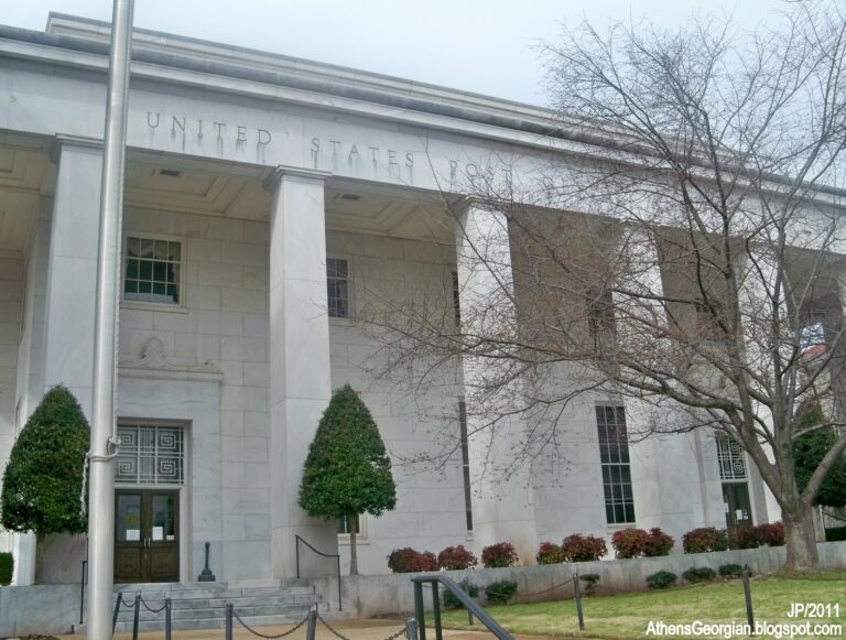 ATHENS GEORGIA Clarke UGA University GA Hospital Restaurant Attorney Bank Fire Dept Store Church POST OFFICE ATHENS GEORGIA E Hancock Ave USPS US Postal Service Building Hancock Ave Downtown Athens GA 