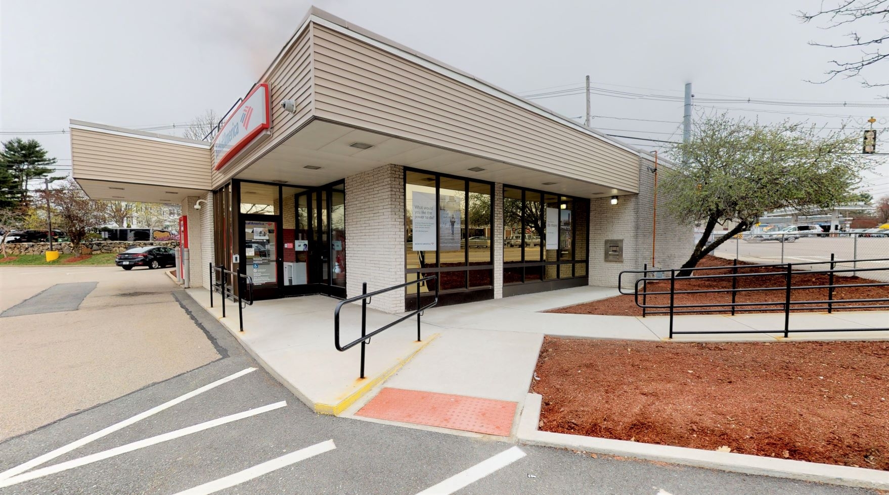 Bank Of America In Framingham With Drive Thru ATM Temple Street