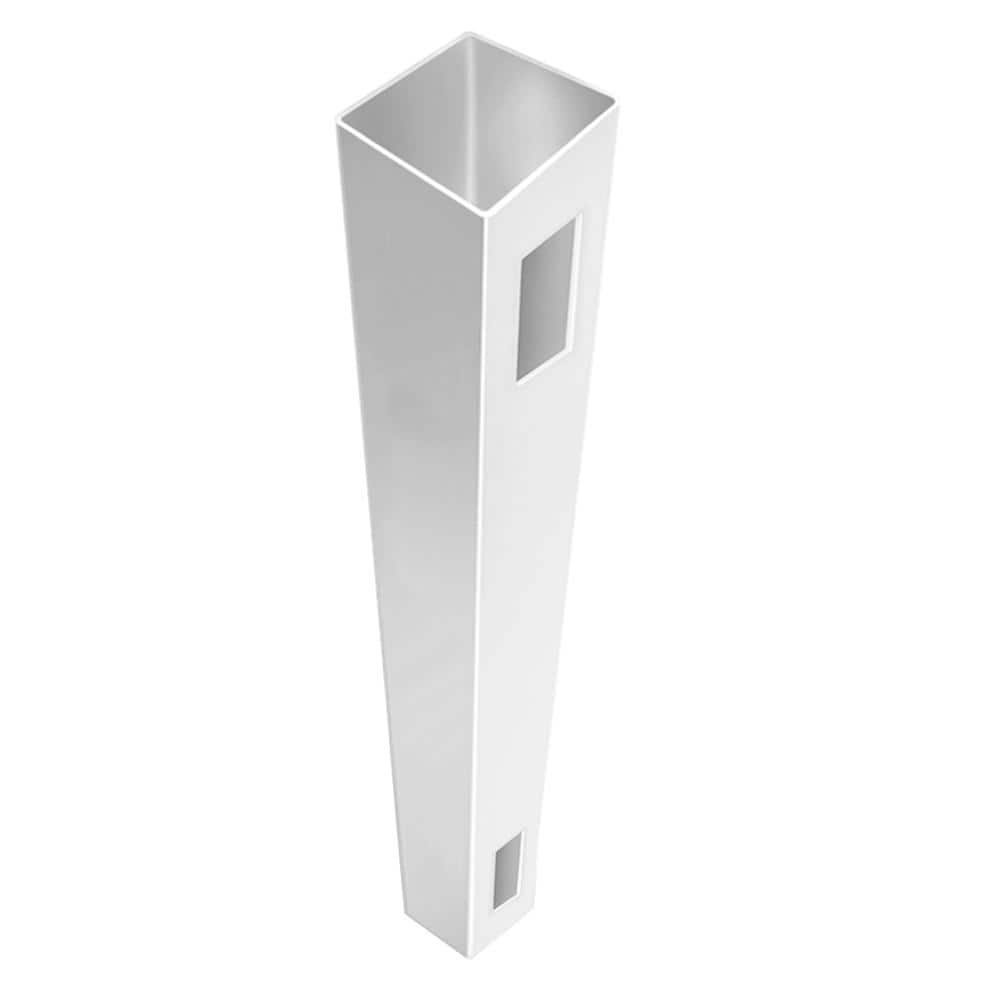 Barrette Outdoor Living 5 In X 5 In X 9 Ft White Vinyl End Gate Fence Post 73011312 The Home Depot
