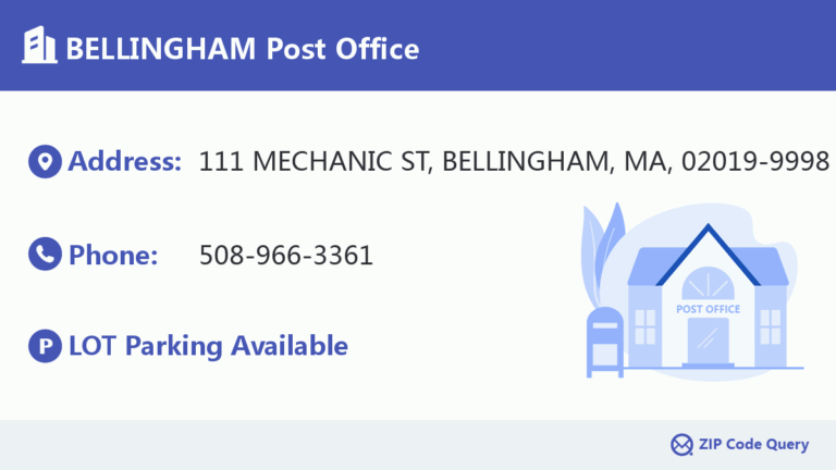BELLINGHAM Post Office Massachusetts United States ZIP Code 5 Plus 4 