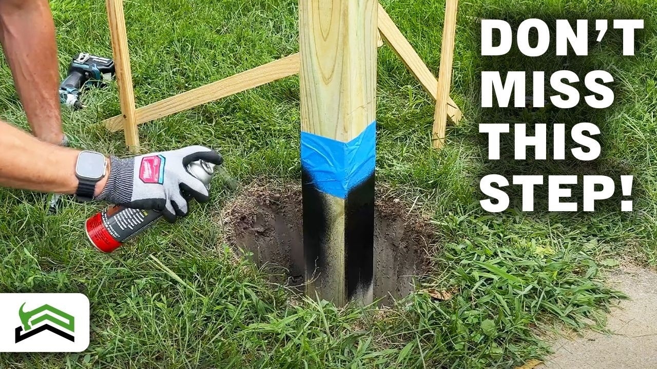 Best Method For Setting A Post Fence Deck Mailbox YouTube