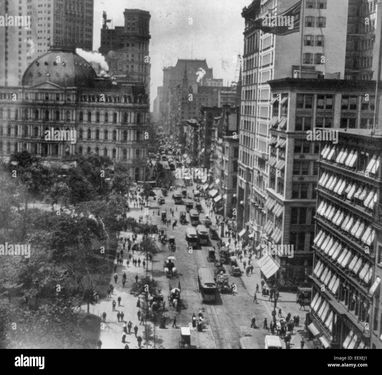 Broadway And The Post Office Building New York City USA 1906 Stock Photo Alamy