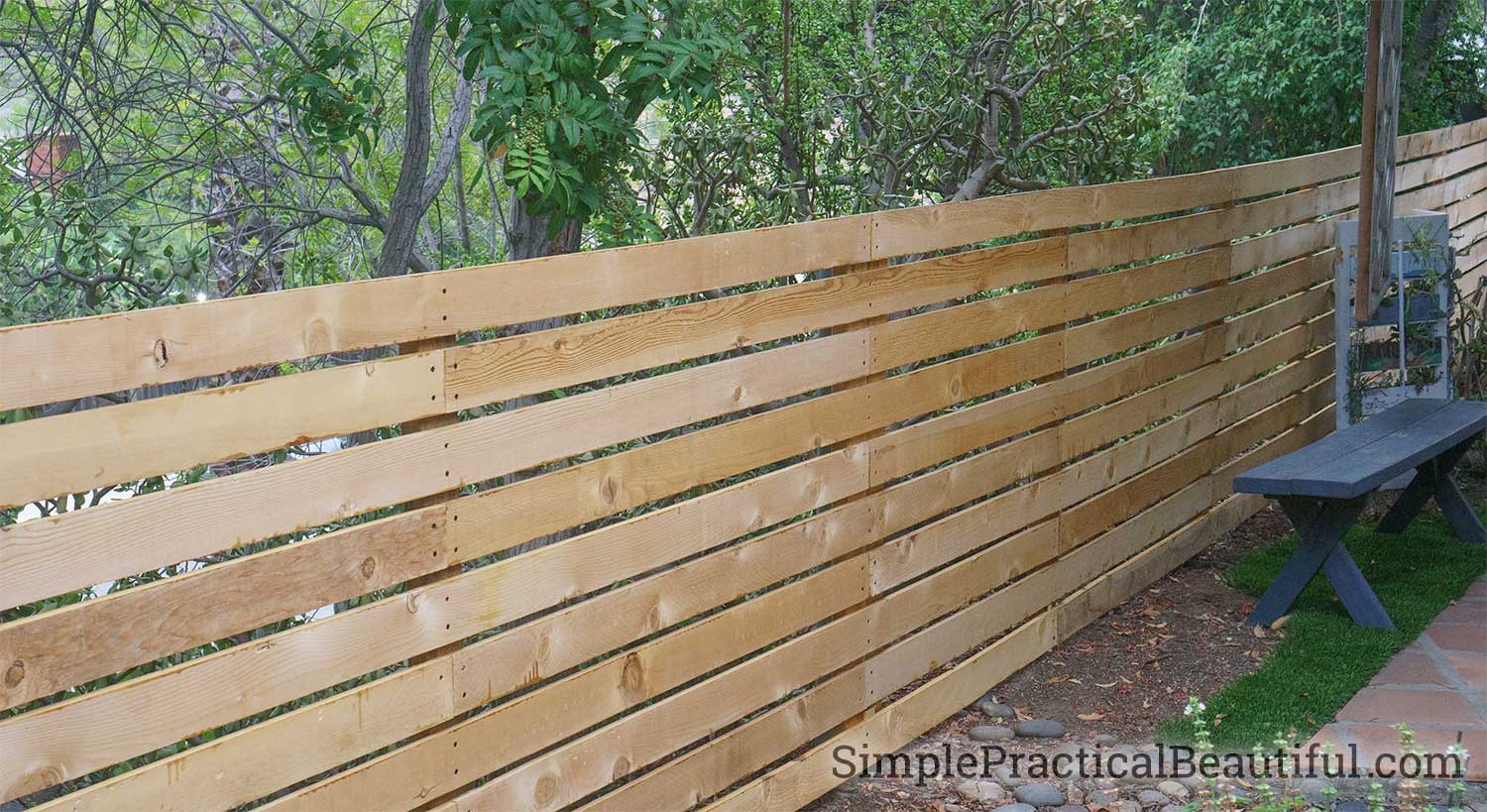 Build A Modern Horizontal Fence Simple Practical Beautiful