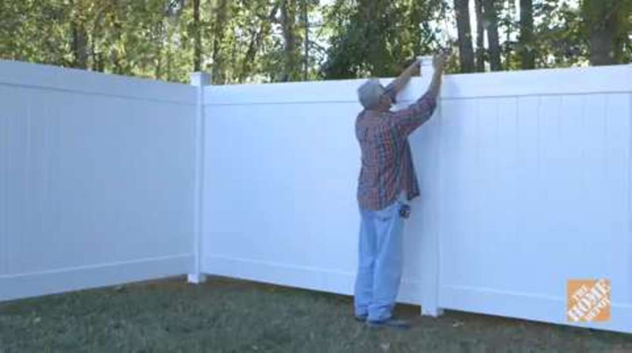 Building A Vinyl Fence Fencing How To Videos And Tips At The Home Depot