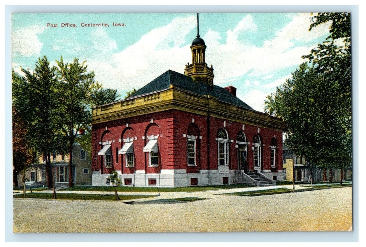 C1910 s Post Office Street View Centerville Iowa IA Unposted Antique Postcard EBay