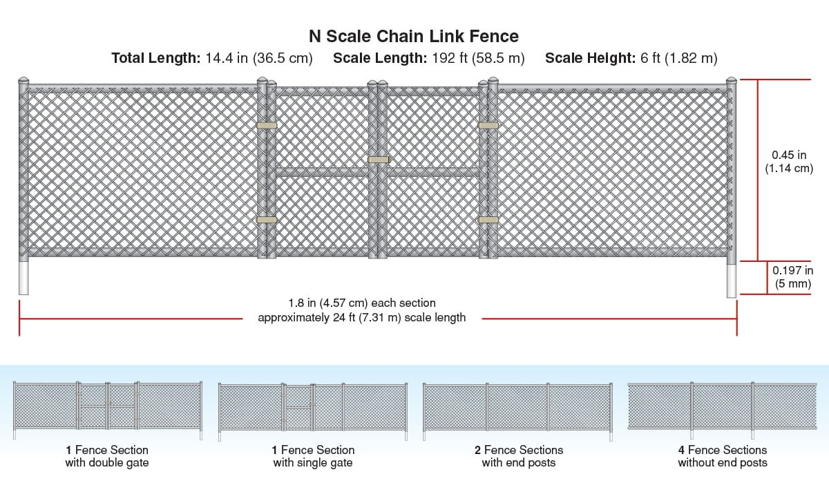 Chain Link Fence N Scale Woodland Scenics