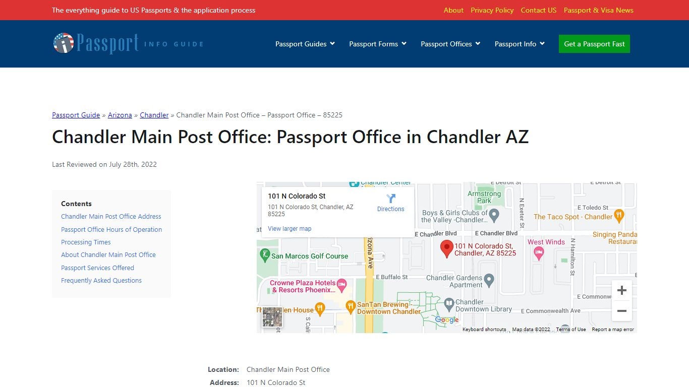 Chandler Passport Office