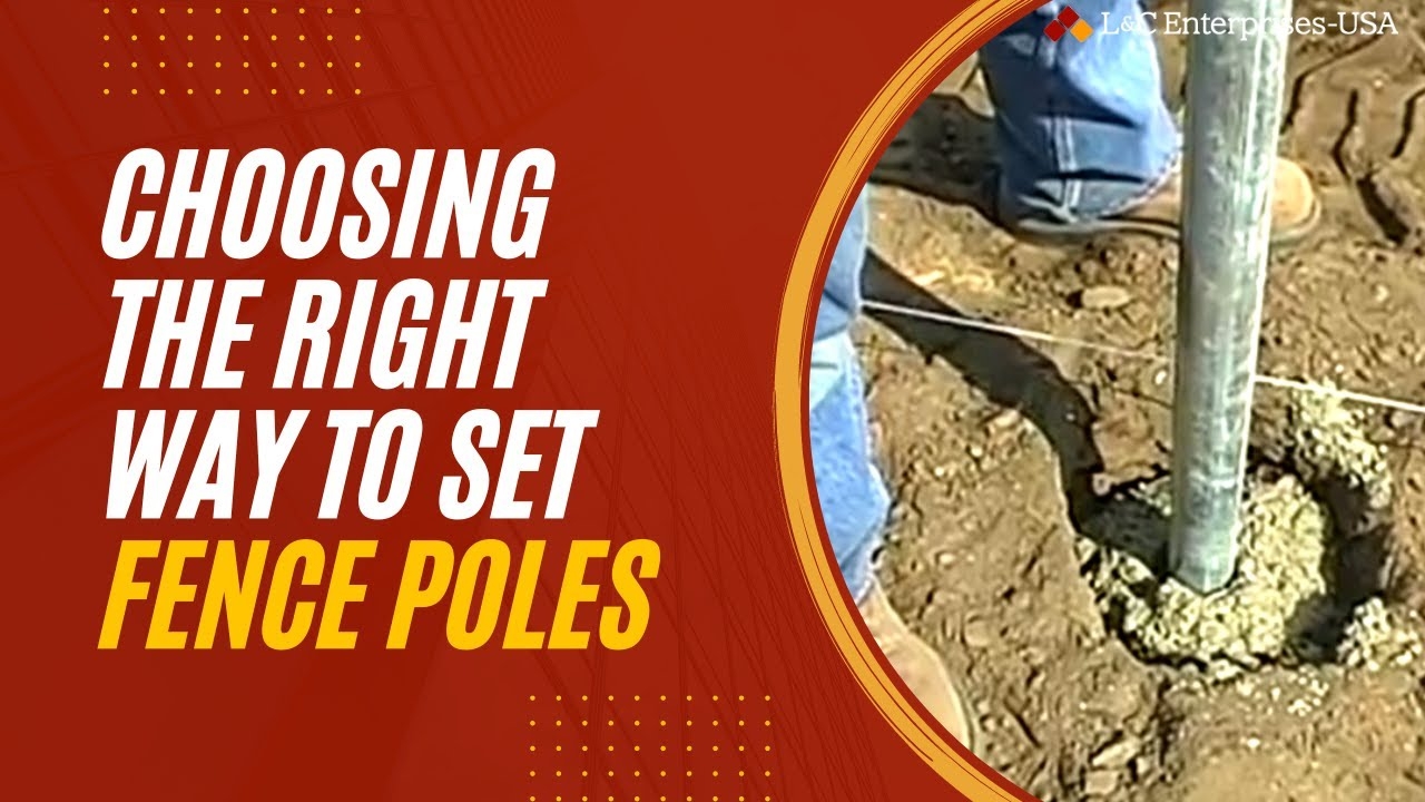 how to set steel fence posts