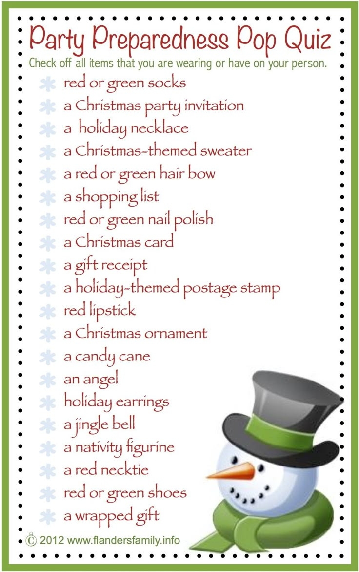 Christmas Party Game