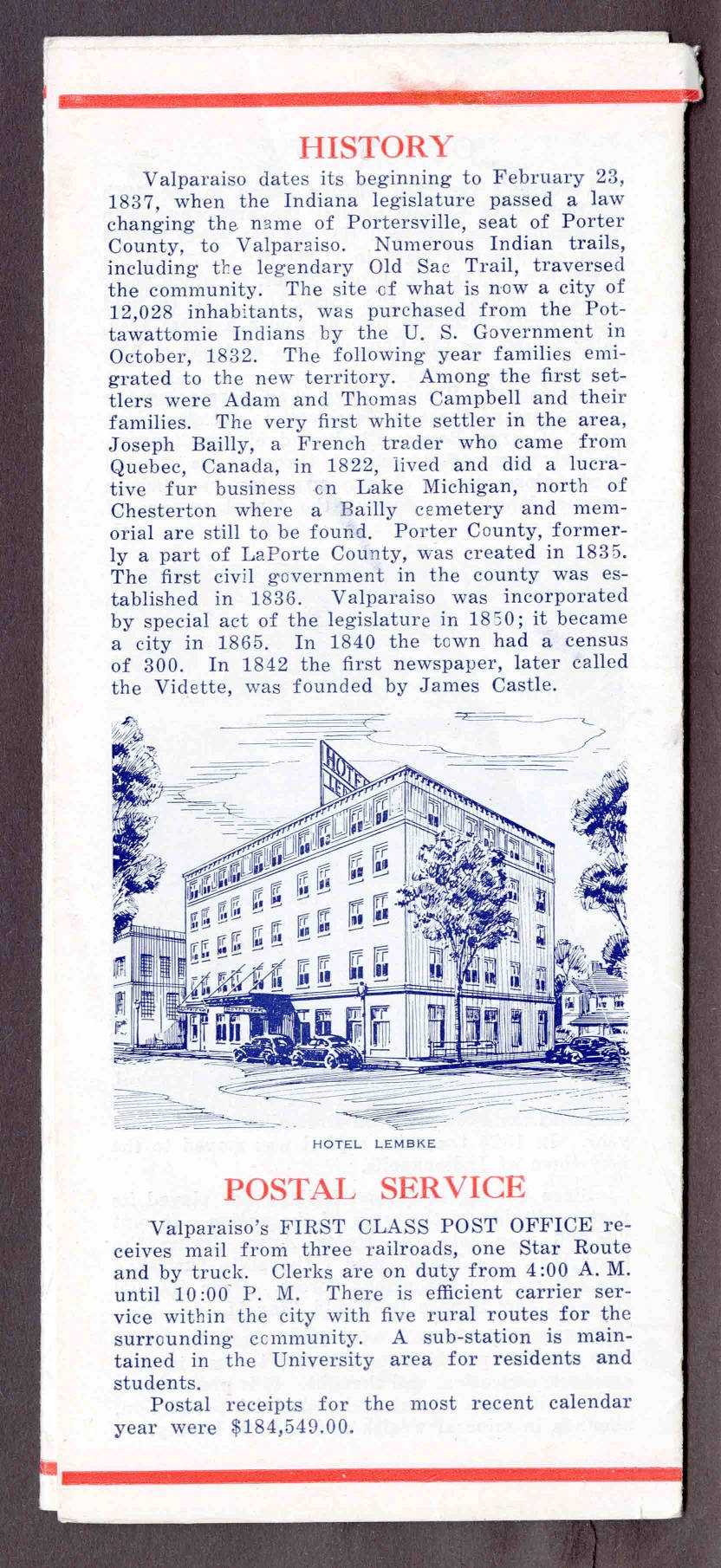 City Of Valparaiso Indiana ISL IND Pam PorterCo04 05 Indiana Historical Print Collection Collections Hosted By The Indiana State Library