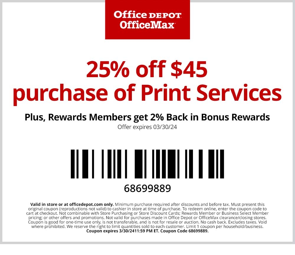 office depot printable coupons