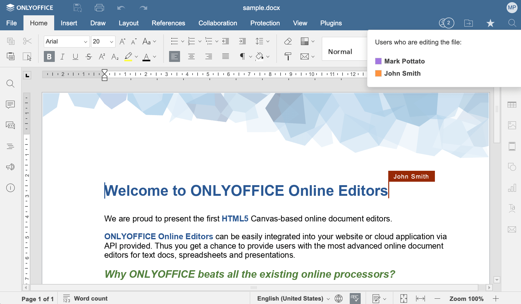 Co editing ONLYOFFICE