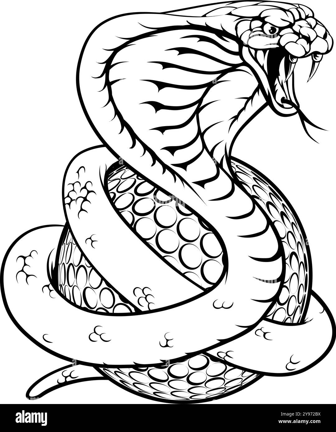 Cobra Snake Coloring Book Hi res Stock Photography And Images Alamy