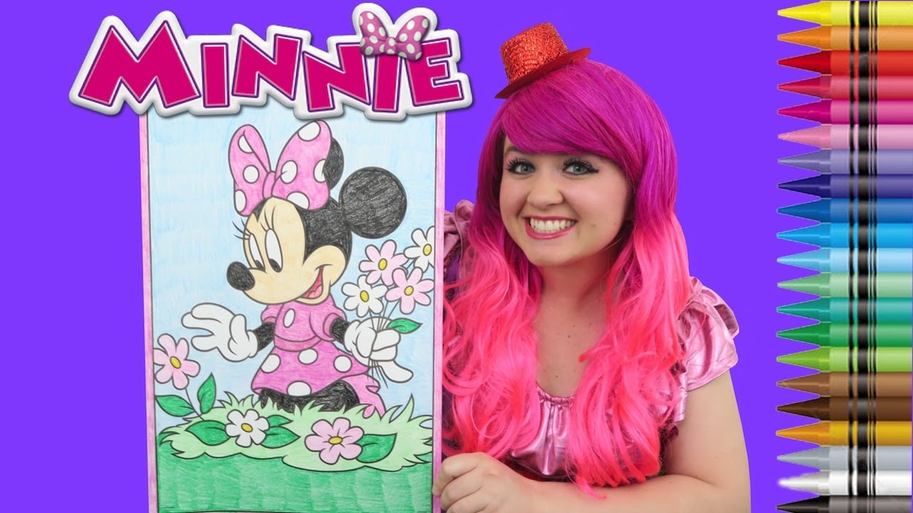 Coloring Minnie Mickey Mouse Clubhouse GIANT Coloring Page Crayons COLORING WITH KiMMi THE CLOWN YouTube
