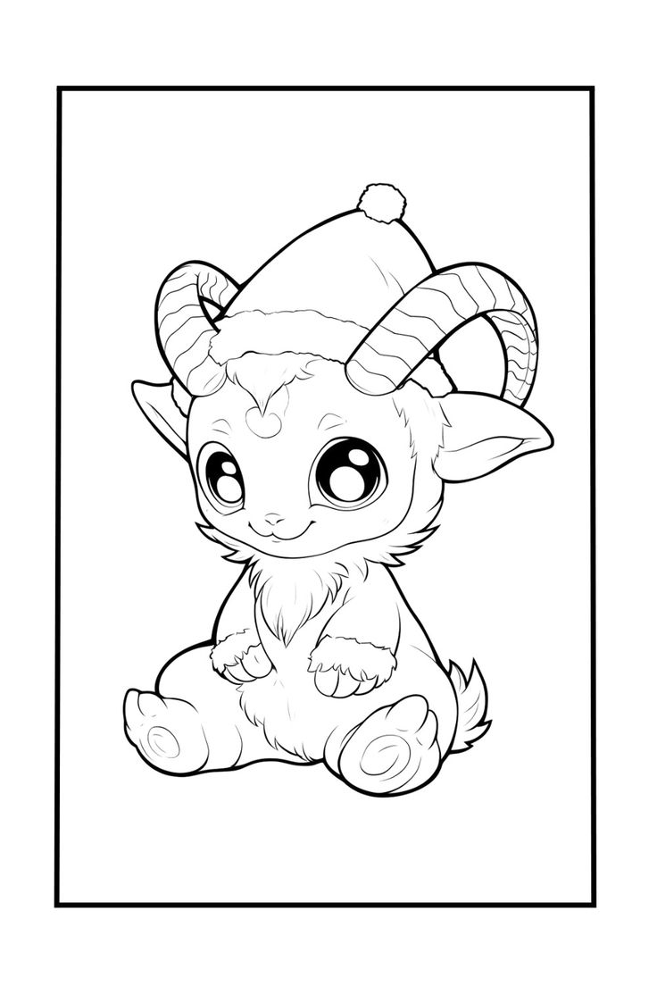 Coloring Page Baphomet Aesthetic