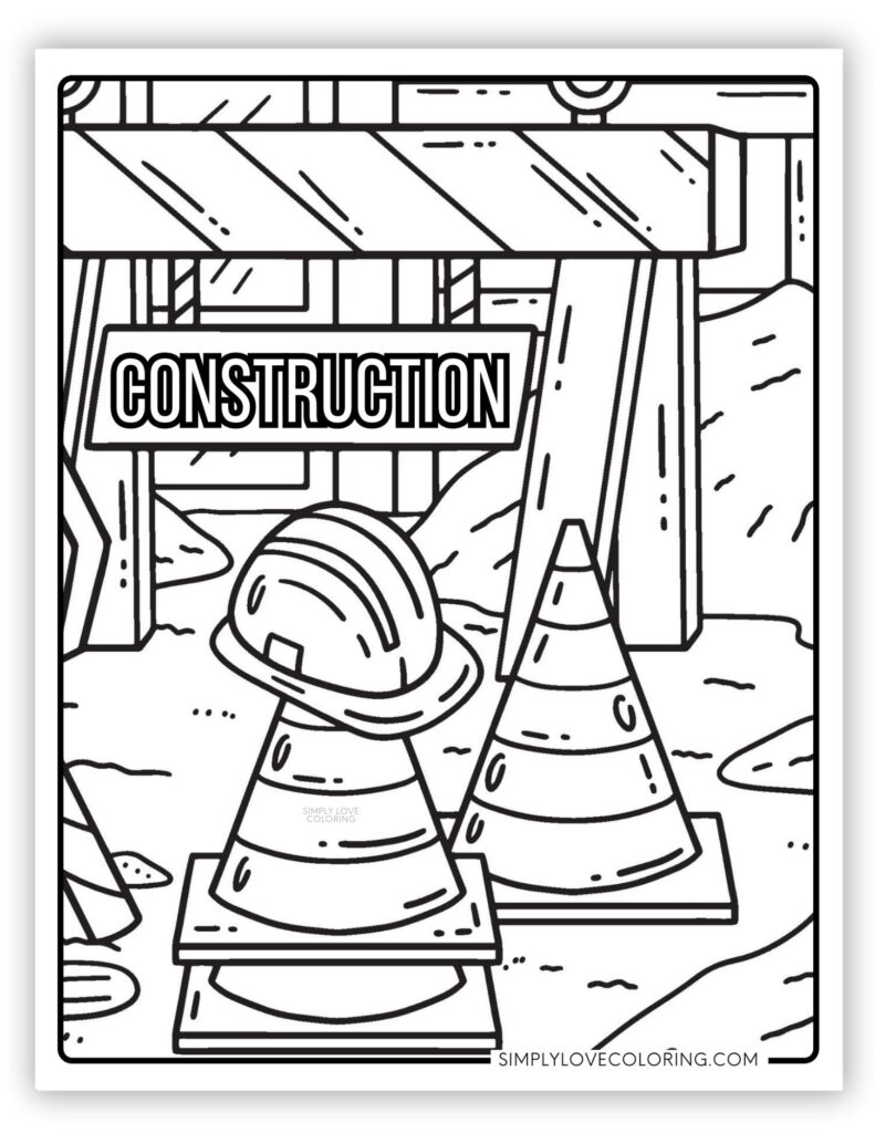 Construction Coloring Pages Free PDF Printables Simply Love Coloring
