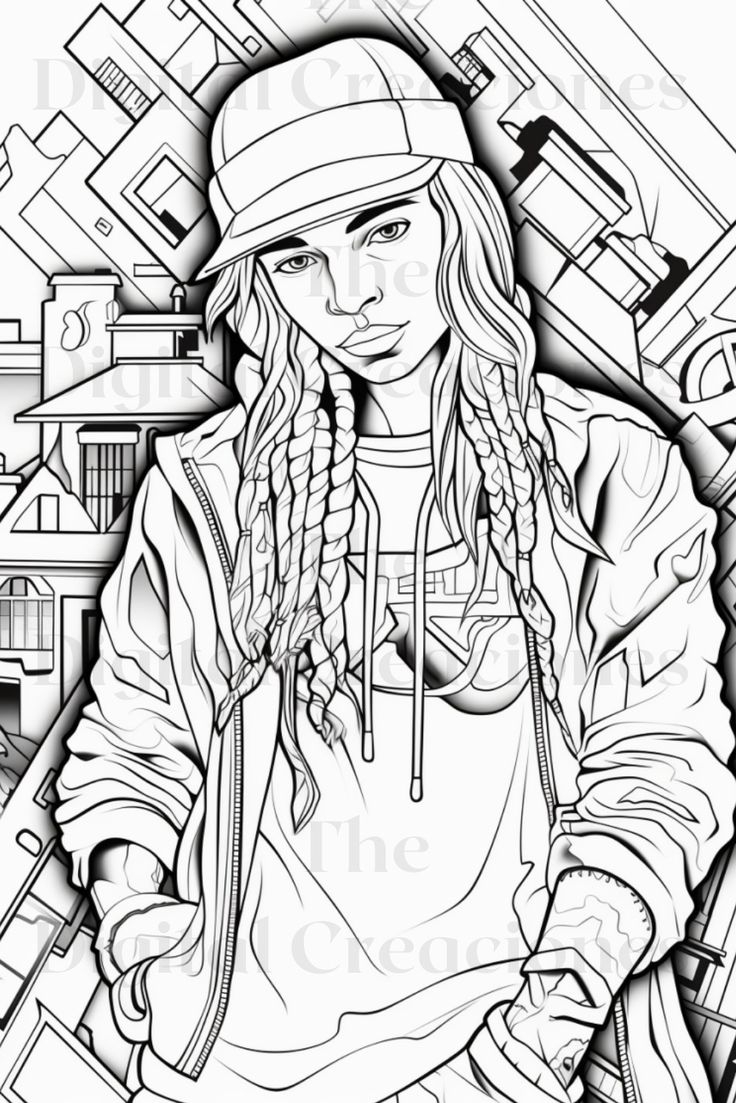 Cool Guys 25 Adults And Kids Printable Coloring Books Coloring Pages Instant Download 