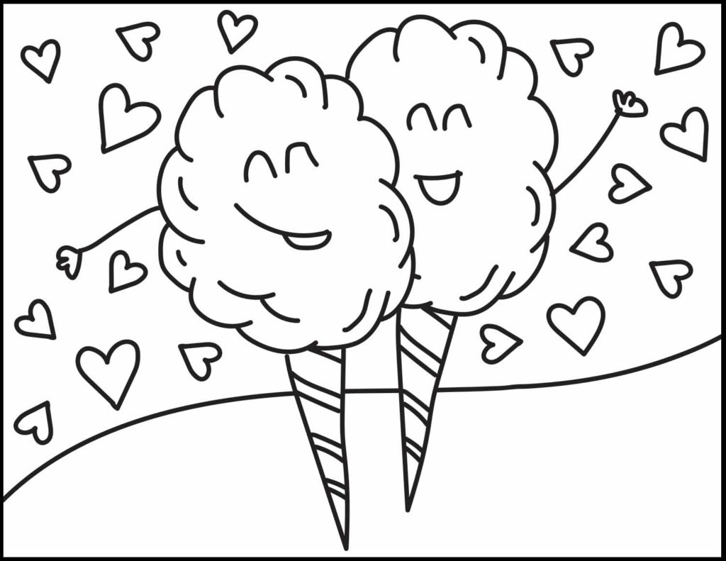 Cotton Candy Coloring Pages Roaring Spork