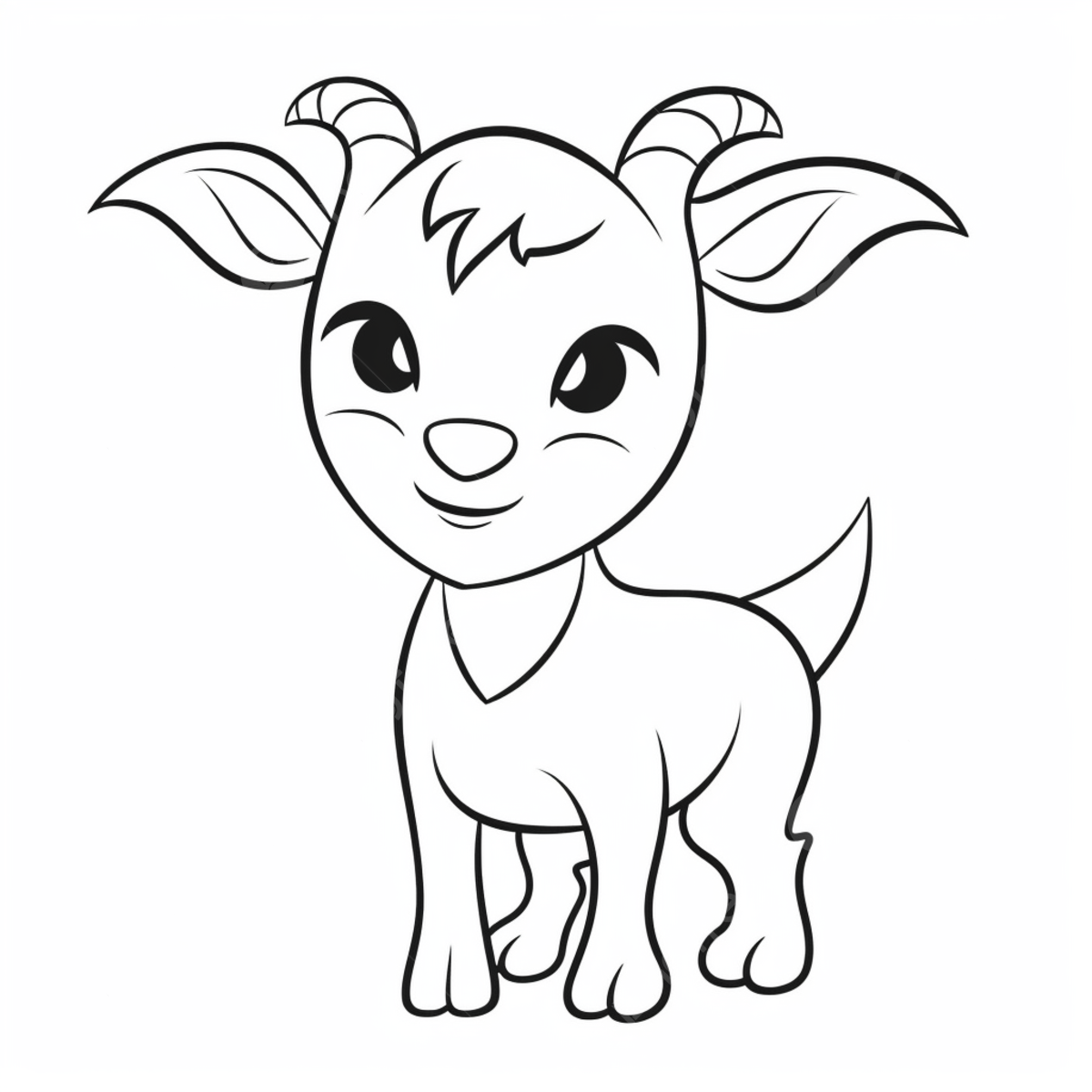 Cute Baby Goat Coloring Page Baby Drawing Ring Drawing Goat Drawing PNG Transparent Image And Clipart For Free Download