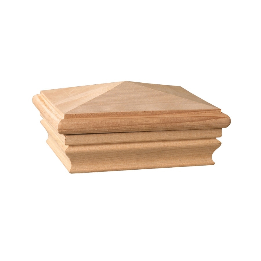 Deckorators 6 in X 6 in Newport High Pyramid Wood Cedar Deck Post Cap In The Deck Post Caps Department At Lowes
