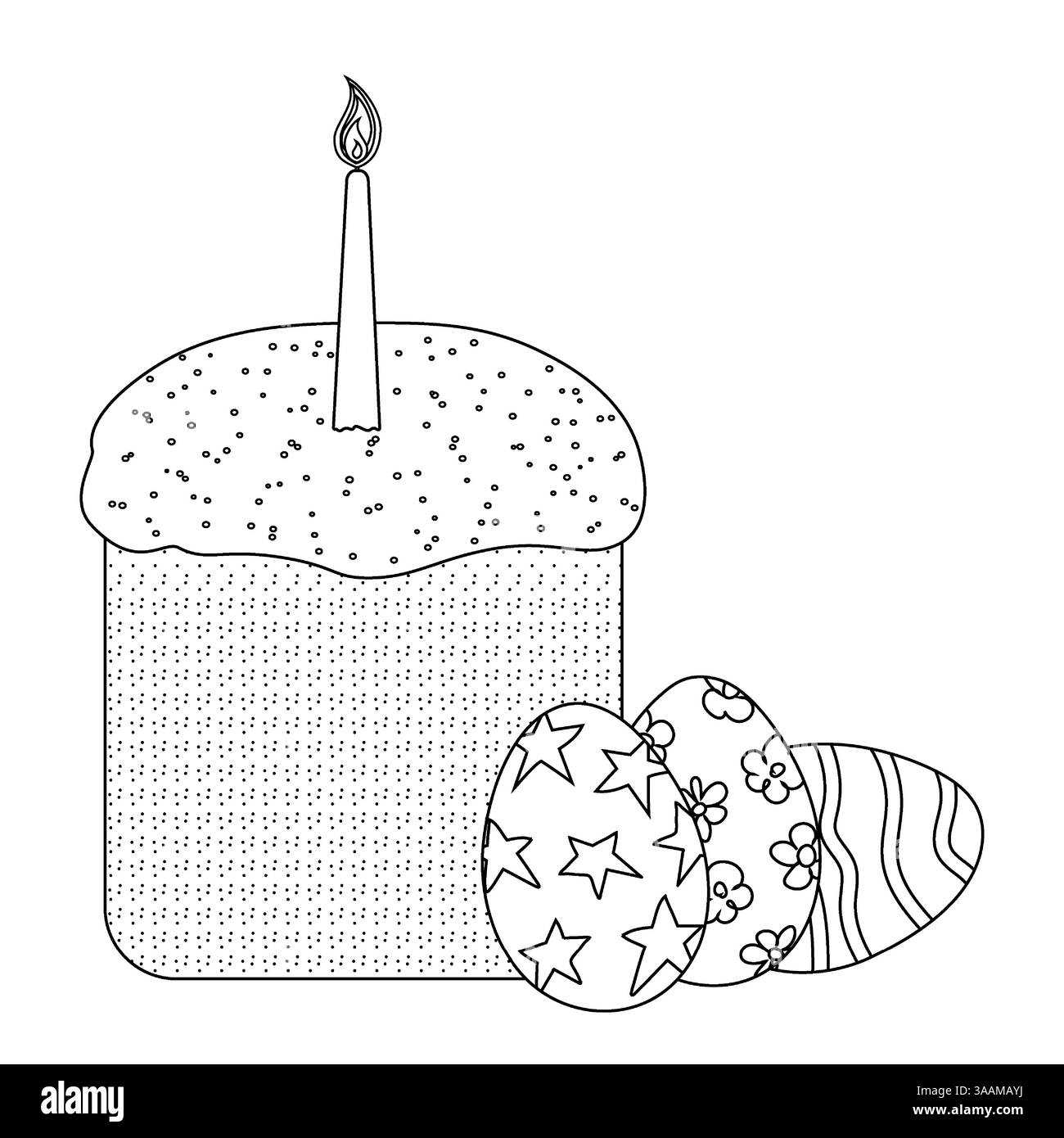 Decorated Easter Cake Stock Vector Images Alamy