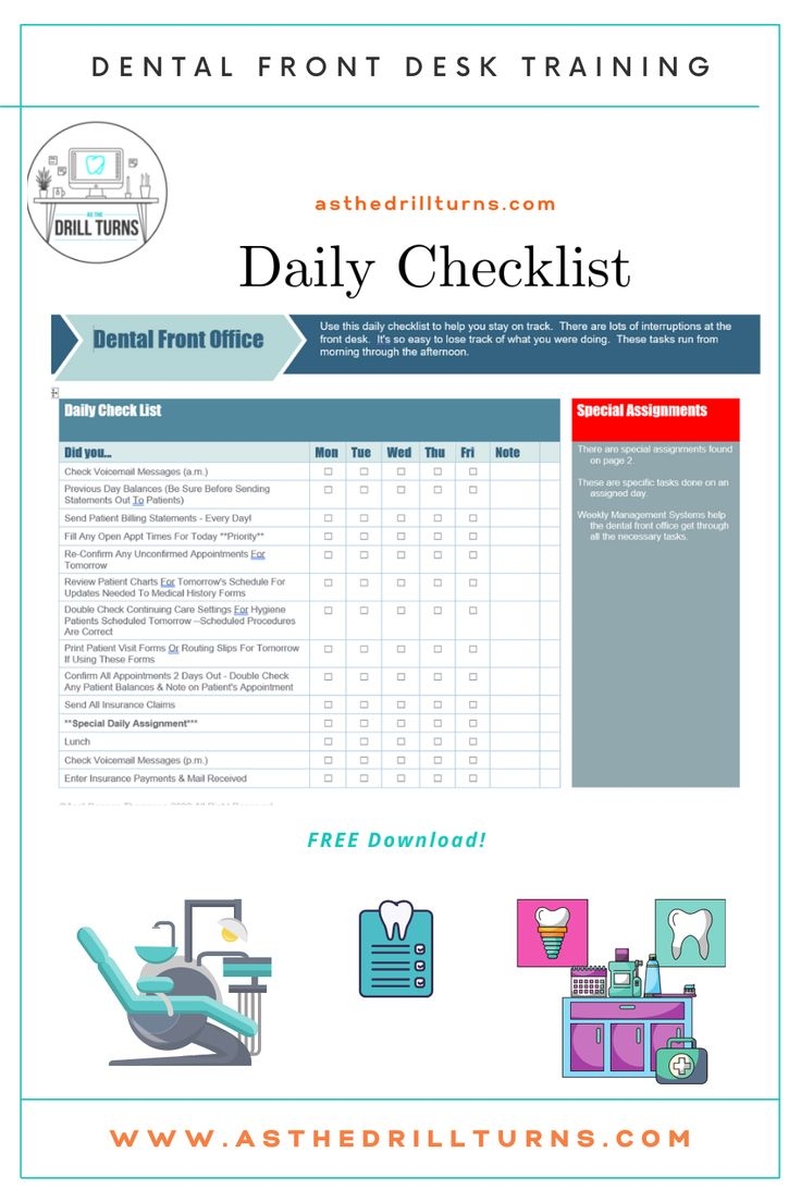 Dental Front Desk Checklist