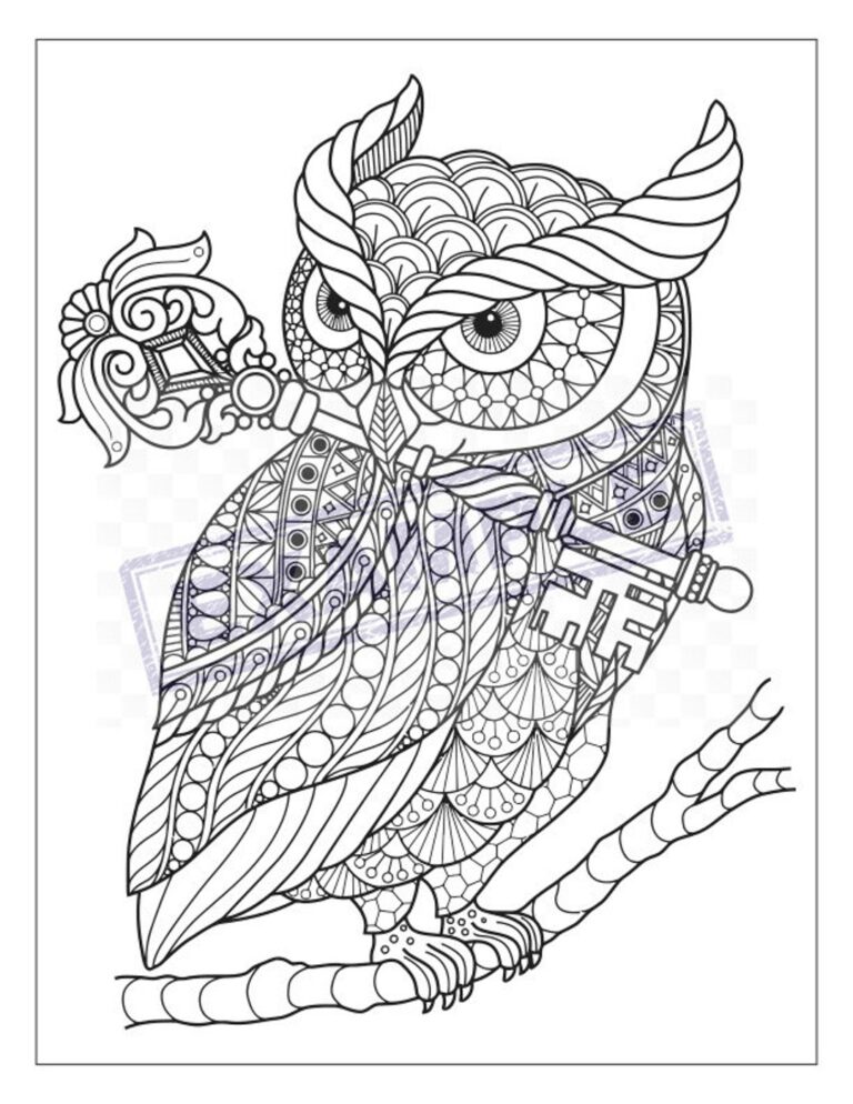 Detailed Owl Coloring Pages 21 Intricate Designs PDF Etsy