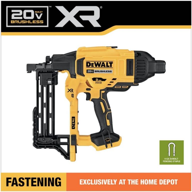 DEWALT 20V MAX 9 Gauge Cordless Fencing Stapler Tool Only DCFS950B The Home Depot