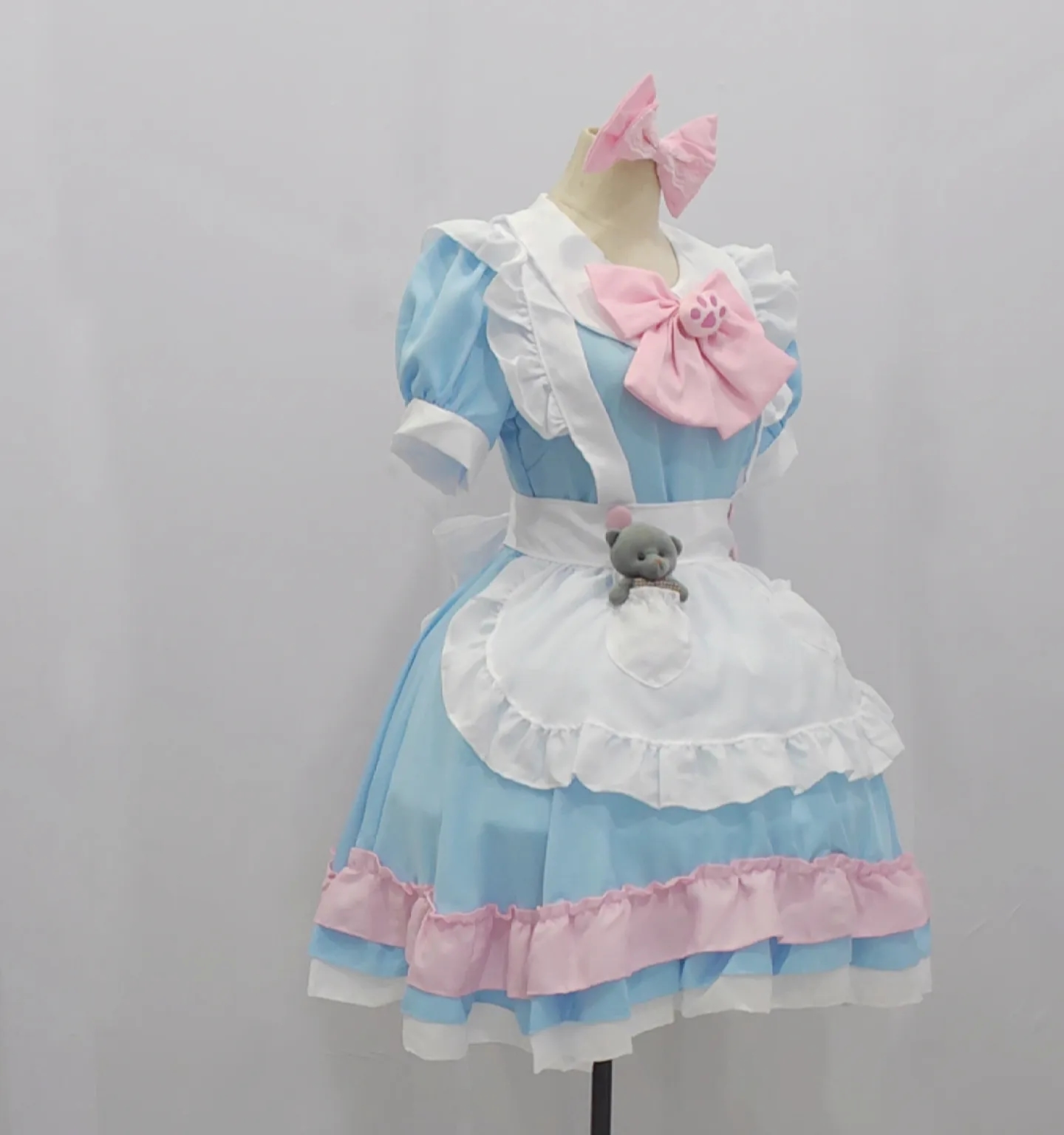 DHgate Pure Daily Lace Maid Costume Cosplay Outfit Dress Set With Headband Home Garden