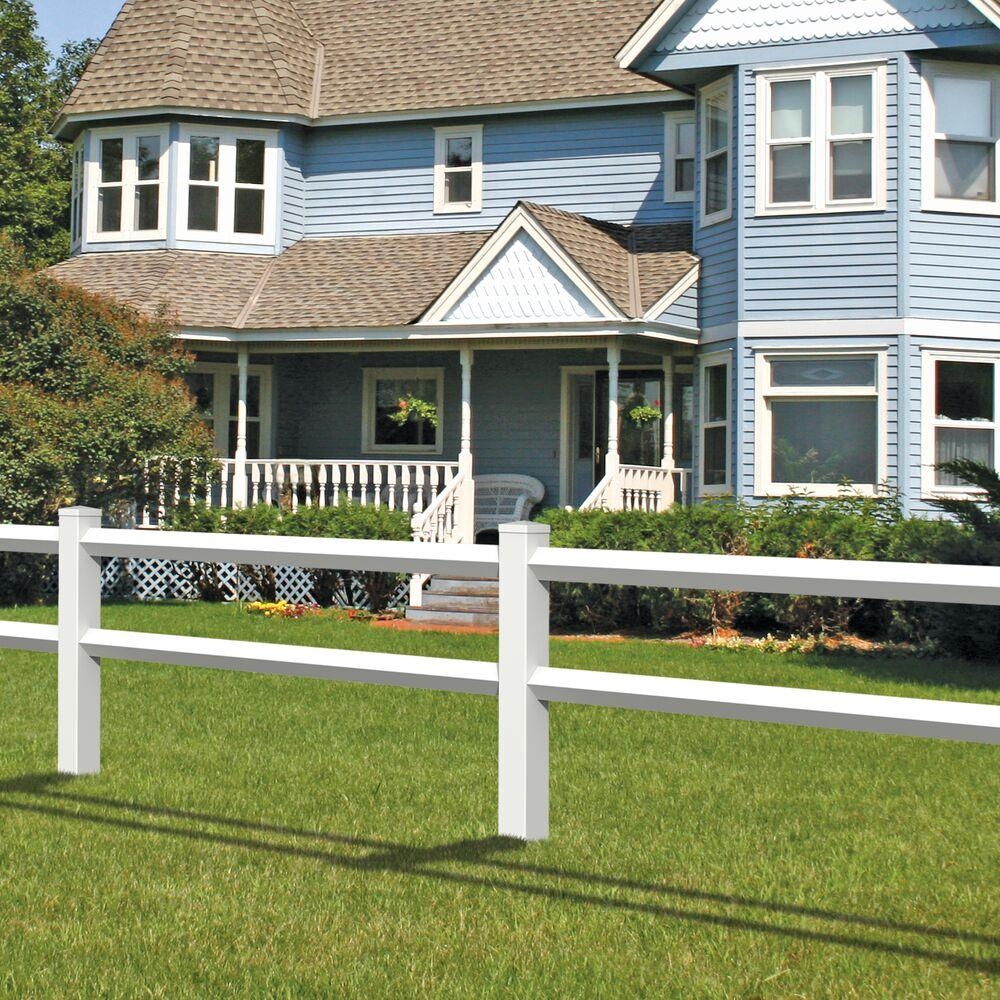 Diamond Post Rail 2 Rail Vinyl Fence ActiveYards