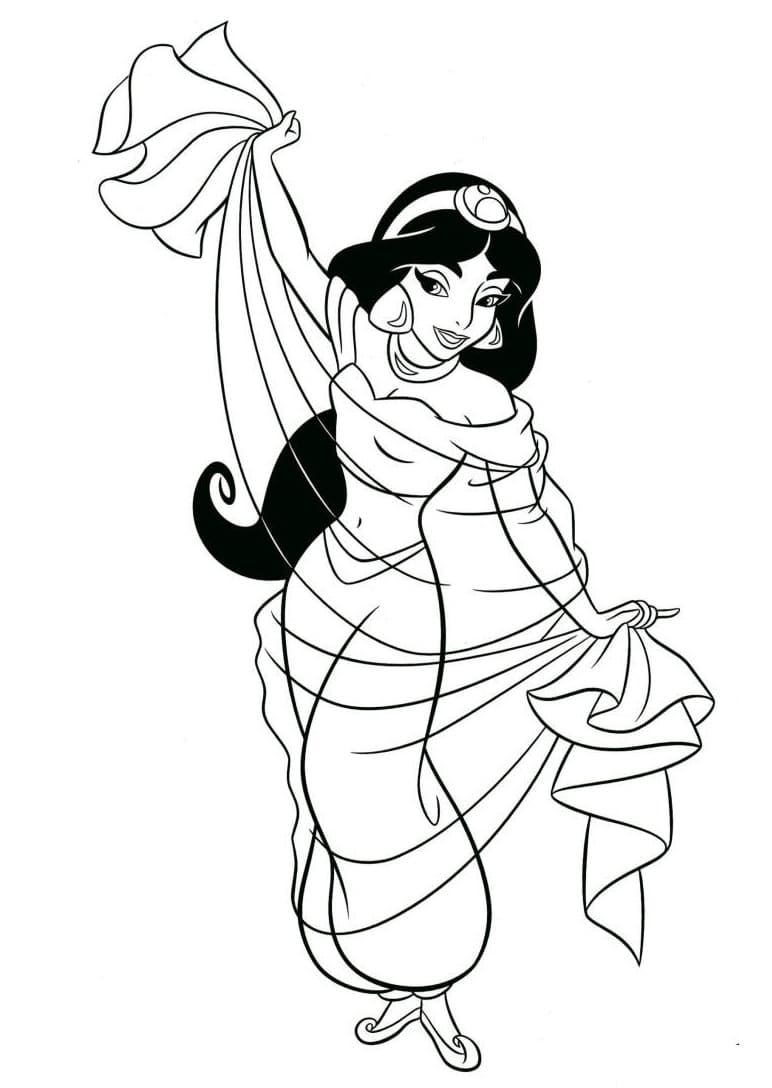 Disney Jasmine Coloring Page Download Print Or Color Online For Free