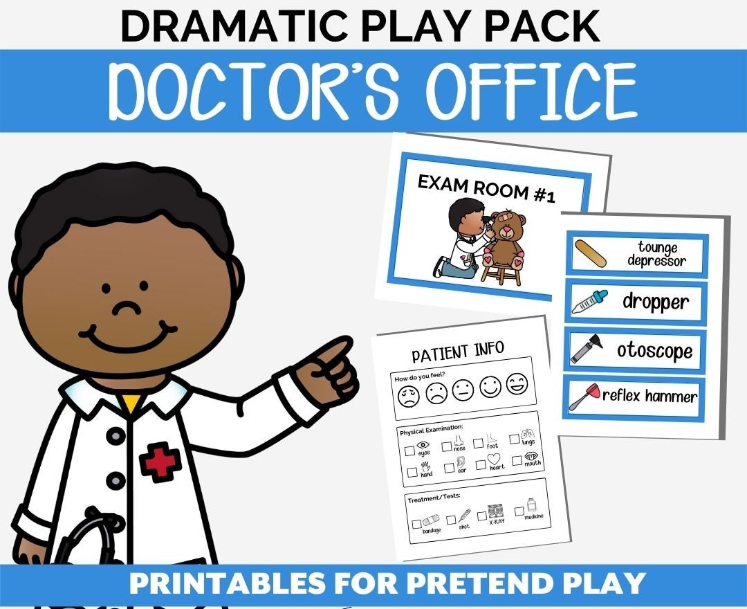 Doctor s Office Dramatic Play Pack Pre k Pretend Play Printables Educational Resources Etsy