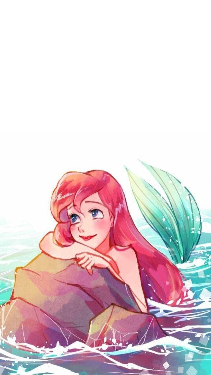 Download Princess Ariel Aesthetic Cartoon Disney Fanart Wallpaper Wallpapers